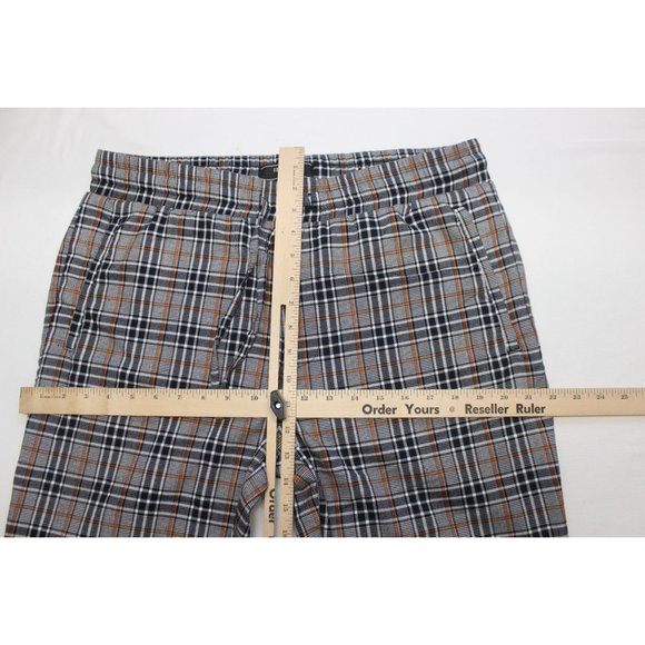Forever 21 men's tapered leg plaid drawstring pull‎ on pants XL - Picture 14 of 16